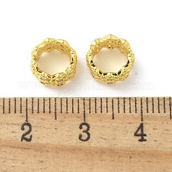 Brass Micro Pave Clear Cubic European Beads&nbsp;KK-A236-03G