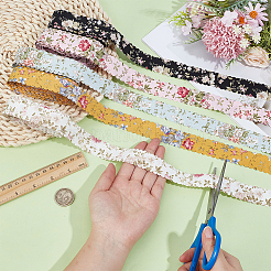 25 Yards 5 Colors Flower Printed Polyester Ribbon&nbsp;OCOR-PH0036-17