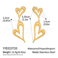 304 Stainless Steel Stud Dangle Earrings for Women&nbsp;LK7224-3