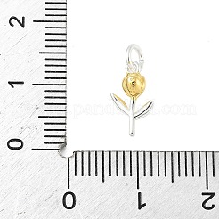 925 Sterling Silver Tulip Flower Charms&nbsp;STER-S011-01GS