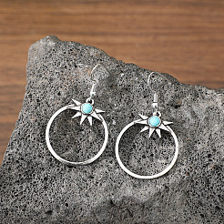 Alloy & Resin Dangle Earrings for Women&nbsp;WGCD52F-01