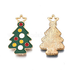 Rack Plating Alloy Enamel Pendants&nbsp;X-ENAM-T011-150