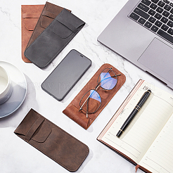 6Pcs 3 Colors PU Imitation Leather Glasses Case&nbsp;AJEW-NB0003-21