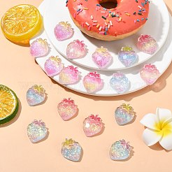 25Pcs 5 Colors Transparent Resin Fruit Decoden Cabochons&nbsp;RESI-CJ0004-16