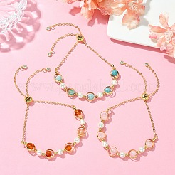 3Pcs 3 Style Brass Slider Cable Chain Bracelets&nbsp;BJEW-TA00413