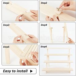 4- Tier Wood Display Stands&nbsp;ODIS-WH0027-028
