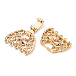 Brass Fold Over Clasps&nbsp;KK-N254-117G-01