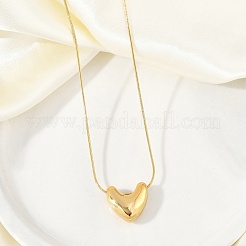304 Stainlee Steel Pendant Snake Chain Necklaces for Women&nbsp;NJEW-M087-01G-02