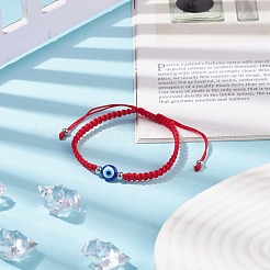 Resin Evil Eye Braided Bead Bracelet&nbsp;BJEW-JB08424-02
