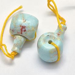 Natural Gemstone 3 Hole Guru Beads&nbsp;G-K208-02-A-19