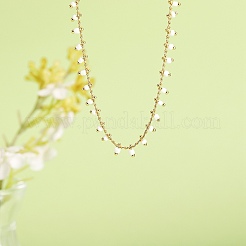 Brass Handmade Glass Beaded Chains&nbsp;CHC-SZ0001-03B