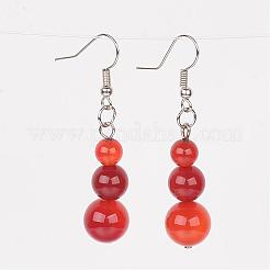 Natural Gemstone Dangle Earrings&nbsp;EJEW-JE02057
