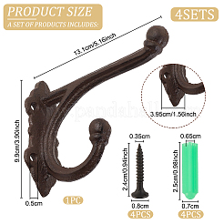 Iron Wall Mounted Hook Hangers&nbsp;AJEW-WH0415-28