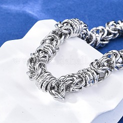 304 Stainless Steel Byzantine Chain Bracelets for Women Men&nbsp;BJEW-R018-14P