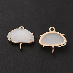 K9 Glass Connector Charms&nbsp;KK-E071-24KCG-03