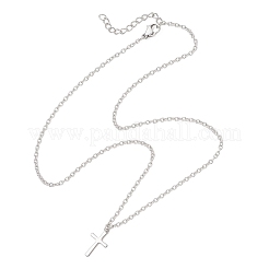 304 Stainless Steel Cross Pendant Cable Chain Necklaces&nbsp;NJEW-JN05844