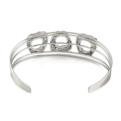 Non-Tarnish 304 Stainless Steel Hollow Open Cuff Bangles&nbsp;BJEW-Q348-03P-06