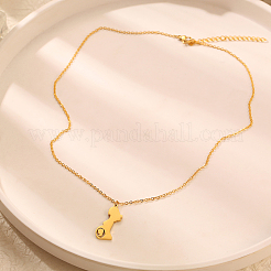 Mother's Day 304 Stainless Steel Mother Child Silhouette Ppregnant Pendant Necklaces for Women&nbsp;AS6922-1
