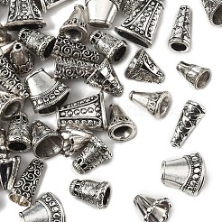 60Pcs 10 Styles Tibetan Style Alloy & Brass & CCB Plastic Bead Cones&nbsp;PALLOY-YW0003-28