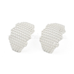 Hollow Camber Brass Stud Earrings&nbsp;EJEW-Q391-21S-03
