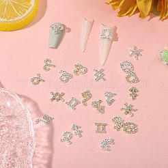 72Pcs 2 Colors 12 Styles Alloy Rhinestone Cabochons&nbsp;MRMJ-CA0001-53