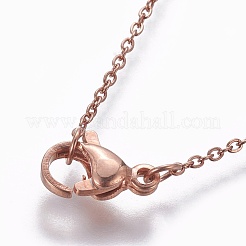 304 Stainless Steel Cable Chain Necklaces&nbsp;NJEW-P248-01RG