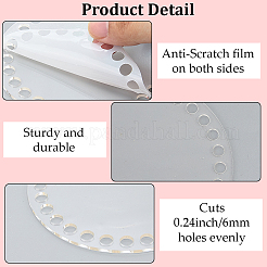 6Pcs Flat Round Acrylic Sheet&nbsp;MACR-CP0001-01B