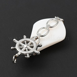 Natural White Shell Pendants&nbsp;SSHEL-G025-03P