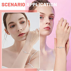 5 Sets Brass Micro Pave Clear Cubic Zirconia Fold Over Clasps&nbsp;KK-CA0002-67P