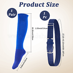1 Pair Polycotton Solid Color Football Socks&nbsp;AJEW-CL0001-33C