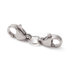 Non-Tarnish 304 Stainless Steel Double Lobster Claw Clasps&nbsp;STAS-E163-57P-B