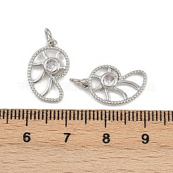 Brass Micro Pave Cubic Zirconia Pendants&nbsp;KK-A269-02A-P