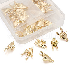 30Pcs 3 Style Rack Plating Alloy Pendants&nbsp;FIND-CD0001-18