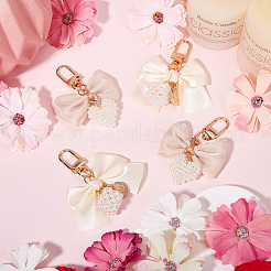 4Pcs 2 Styles Alloy & Velvet & Polyester Pendant Decorations&nbsp;KEYC-SP0001-25B