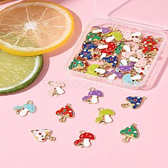 36Pcs 9 Styles Autumn Theme Alloy Enamel Pendants&nbsp;ENAM-FS0002-95