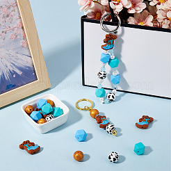 25Pcs 5 Styles Silicone Beads&nbsp;SIL-SC0002-08