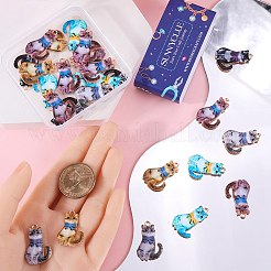 30Pcs Cat Shaped Alloy Enamel Pendants&nbsp;ENAM-SC0005-27A