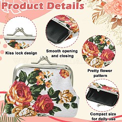 Flower Printed Cloth Wallets&nbsp;AJEW-YWC0001-11A
