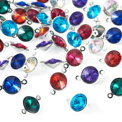 42Pcs 7 Colors Glass Cone Connector Charms&nbsp;STAS-TA0006-10