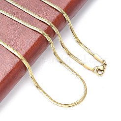 Ion Plating(IP) 304 Stainless Steel Snake Chains Necklaces&nbsp;X-NJEW-O058-25G