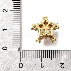 Brass Pave Cubic Zirconia Multi-strand Links&nbsp;KK-F913-12G-01