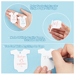 100Pcs 2 Colors Baby Footprint Crawler shape Paper Gift Tags&nbsp;DIY-AR0002-87