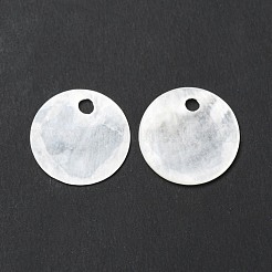 Natural Capiz Shell Charms&nbsp;BSHE-G029-15