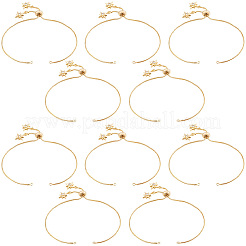 10Pcs 1MM Brass Box Chain Slider Bracelet Making&nbsp;MAK-BBC0001-37