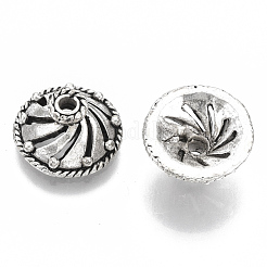 Tibetan Style Alloy Bead Caps&nbsp;TIBE-N006-07AS-LF