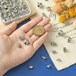 100Pcs 20 Styles Tibetan Style Alloy Tube Bails&nbsp;FIND-CJ0002-13
