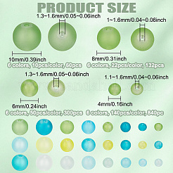 1332Pcs 24 Styles Transparent Glass Beads Sets&nbsp;FGLA-PH0001-13
