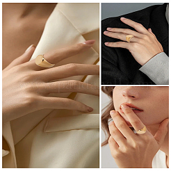 1Pc 304 Stainless Steel Finger Rings for Unisex&nbsp;RJEW-LP0001-20