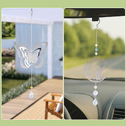9Pcs 9 Styles 201 Stainless Steel Laser Cut Connector Charms&nbsp;STAS-TA0005-85