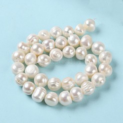 Natural Cultured Freshwater Pearl Beads Strands&nbsp;PEAR-E018-09